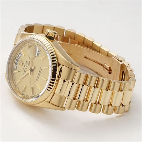 solid gold watch rolex day date|rolex gold day date 36mm.